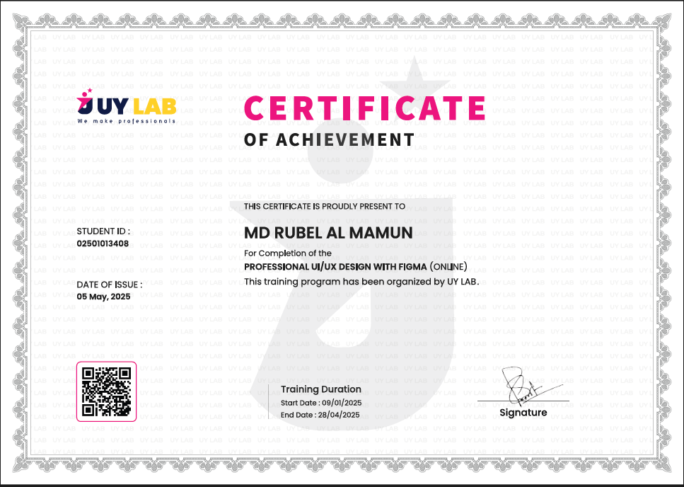 UI/UX Certificate